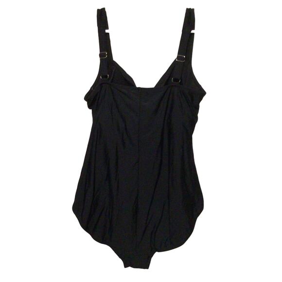 Meet.Curve Women’s 3XL Black One Piece Swimsuit Adjustable Straps NWT Plus Size - Picture 2 of 4
